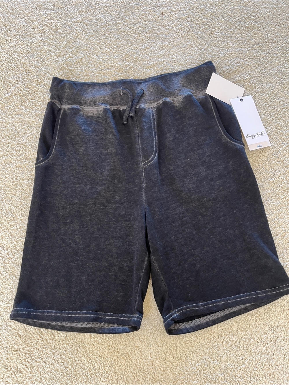 Sovereign Code Boys Heather Charcoal Drawstring Shorts